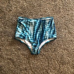 high waisted blue tie dye kortni jeane bottom